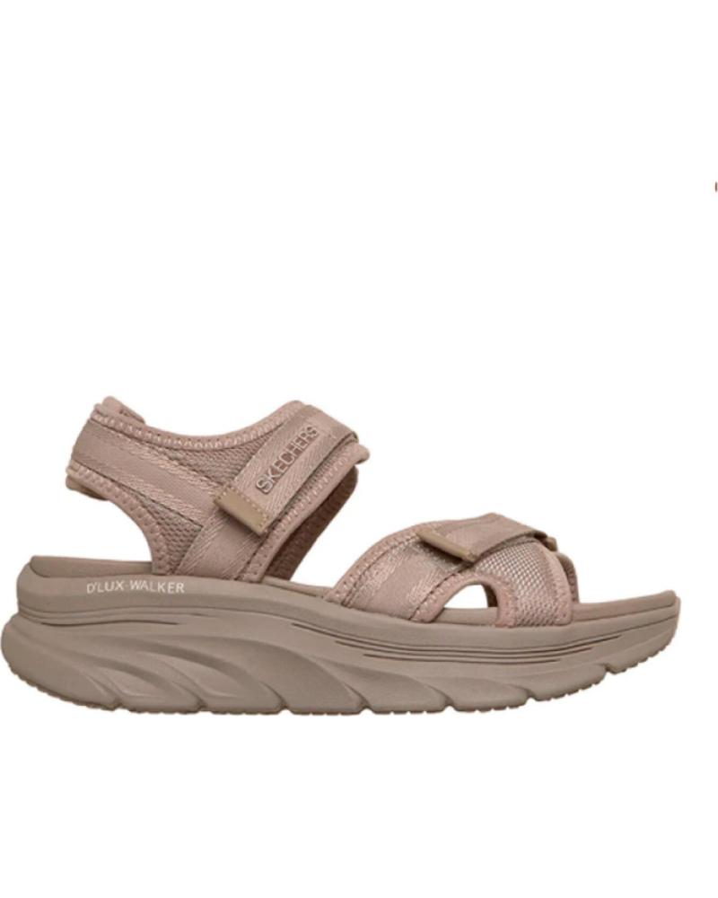 SKECHERS SANDALIAS PLANAS MUJER 163585 TAUPE MARRóN