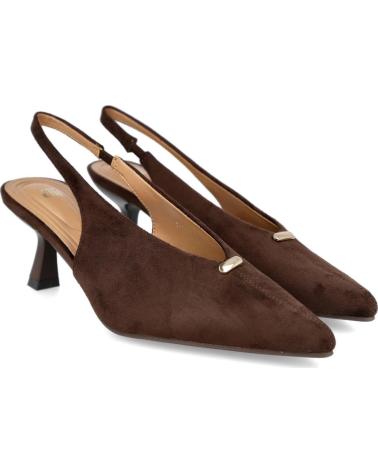 BUONAROTTI ZAPATOS DESTALONADOS T-5776 CON ADORNO METÁLICO CAFE