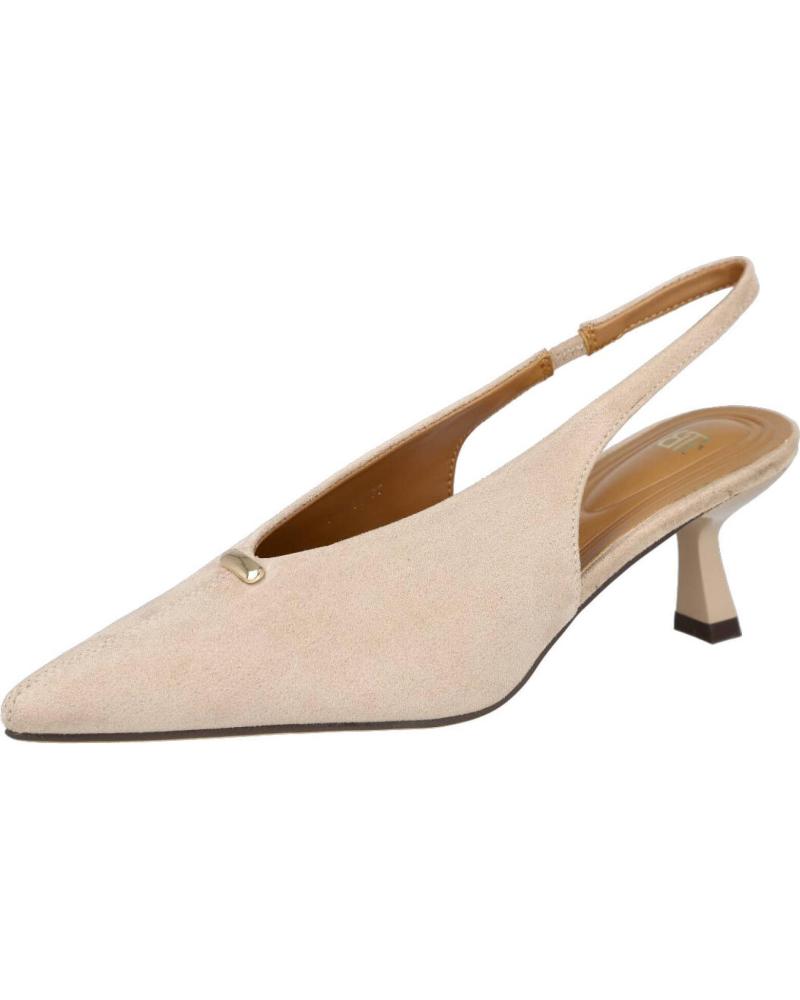 BUONAROTTI ZAPATO DESTALONADO T-5776 CON ADORNO METÁLICO BEIGE