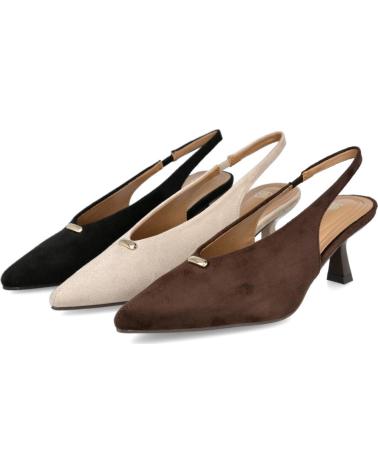 BUONAROTTI ZAPATO DESTALONADO T-5776 CON ADORNO METÁLICO BEIGE