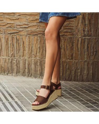 BUONAROTTI CF-5764 SANDALIAS DE PLATAFORMA MUJER CAFE