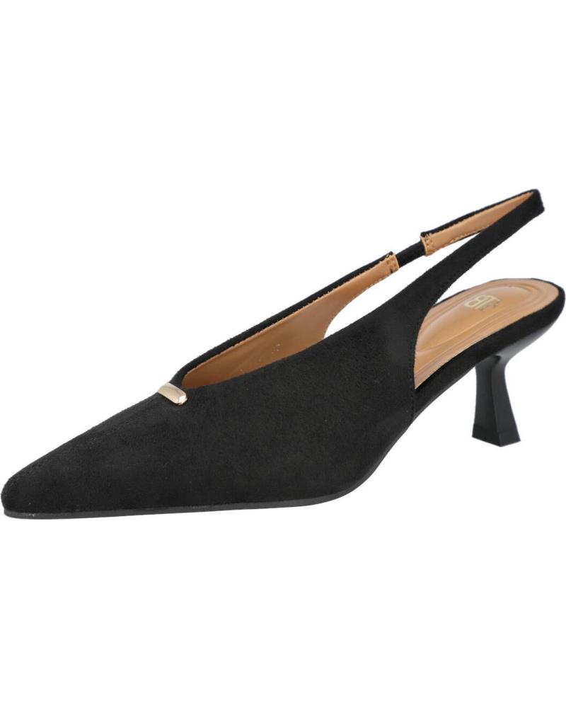 BUONAROTTI T-5776 ZAPATOS DESTALONADOS CON ADORNO METALICO NEGRO