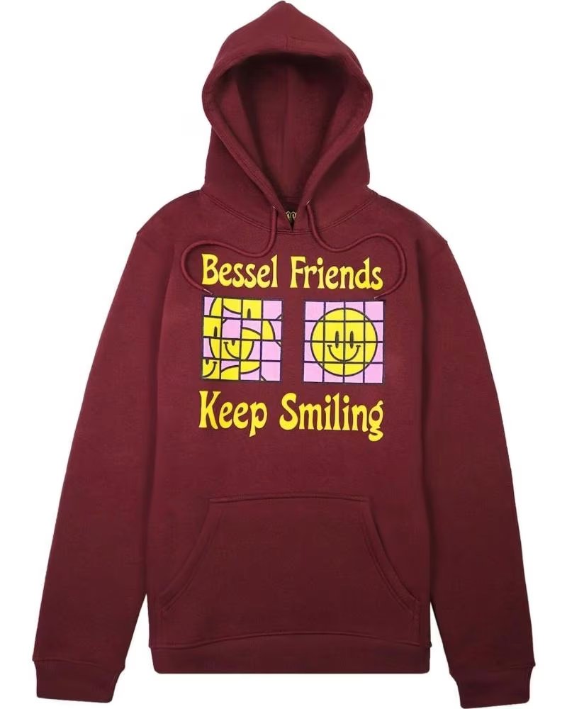 BESSEL FRIENDS SUDADERA CON CAPUCHA KEEPHOODIE-BURDEOS EN PARA HOMBRE ROJO