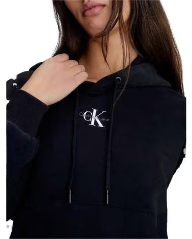 CALVIN KLEIN SUDADERA CON CAPUCHA EN PARA MUJER NEGRO