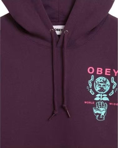 OBEY CLOTHING SUDADERA CON CAPUCHA 112843942-PLP EN PARA HOMBRE MORADO