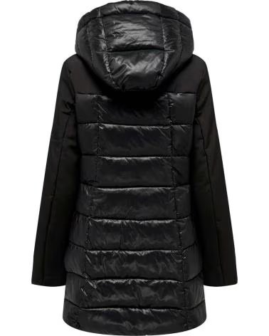 ONLY CHAQUETA ACOLCHADA CON CAPUCHA Y CIERRE DE CREMALLERA NEGRO