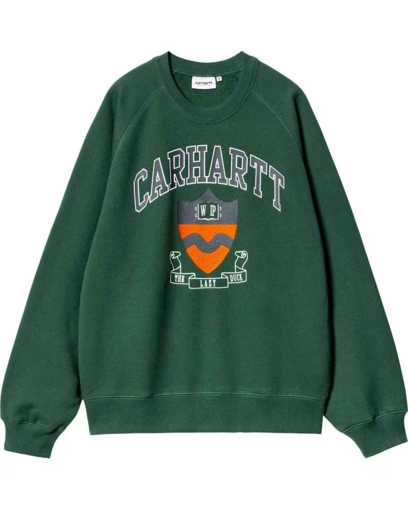 SWEATSHIRT CARHARTT WIP COM GRÁFICO UNIVERSITÁRIO VERDE