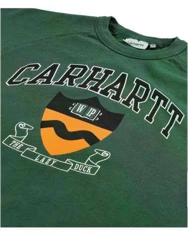 SWEATSHIRT CARHARTT WIP COM GRÁFICO UNIVERSITÁRIO VERDE