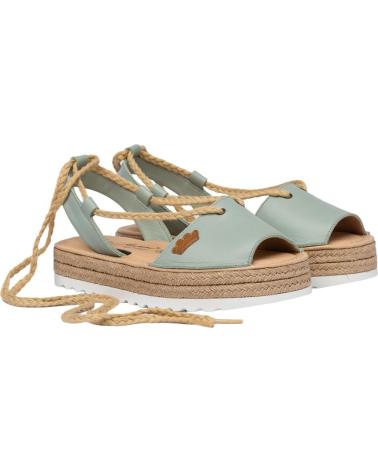 Woman Sandals EVA MAÑAS NAUTICO PIEL SERRAJE 496 LAVA