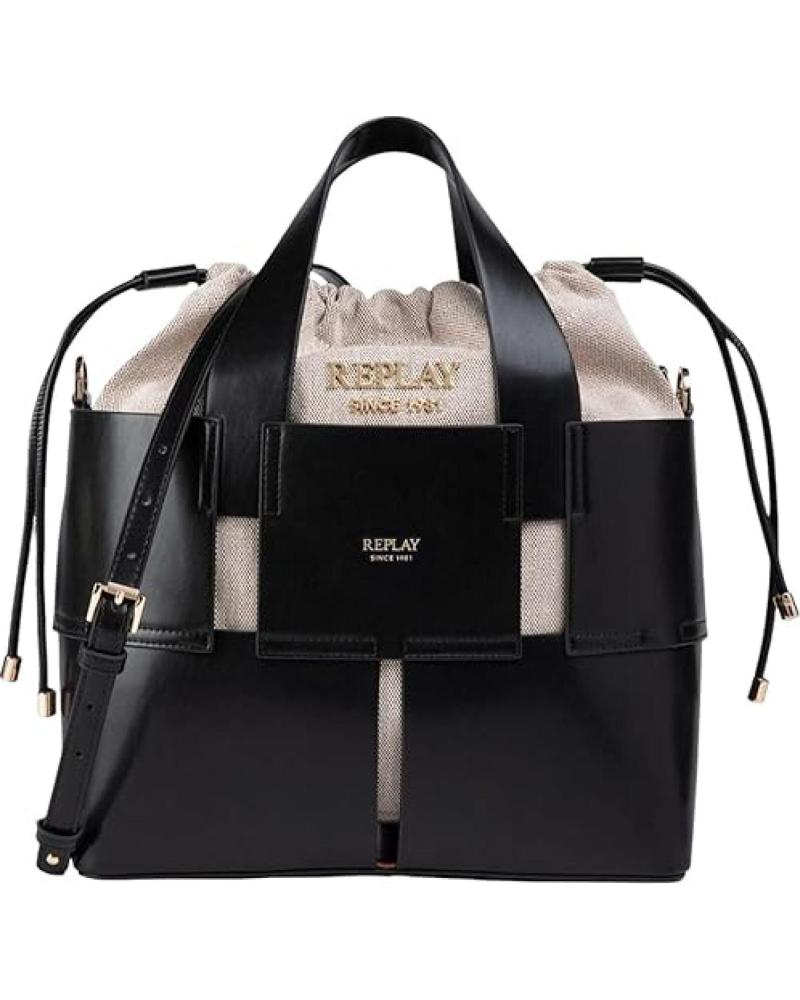 REPLAY BOLSO MUJER CUBO FW3838 NEGRO