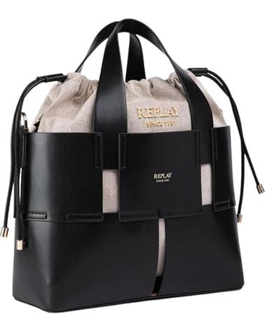 REPLAY BOLSO MUJER CUBO FW3838 NEGRO