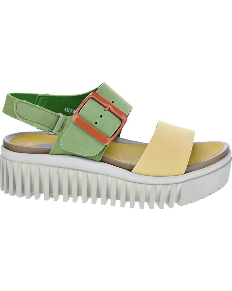ART COMPANY SANDALIAS BRIGHTON CON PLATAFORMA BICOLOR AMARILLO