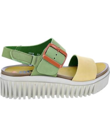ART COMPANY SANDALIAS BRIGHTON CON PLATAFORMA BICOLOR AMARILLO