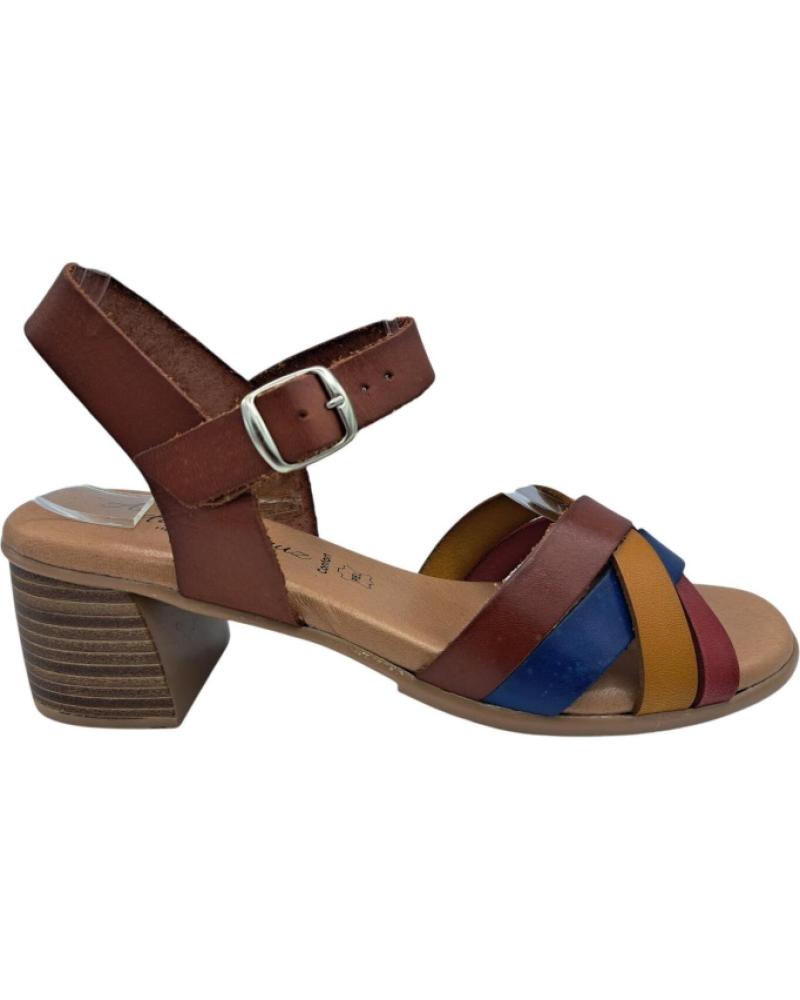 CALZADOMANIA SANDALIA TACON PIEL CUERO