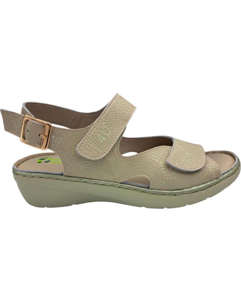 CALZADOMANIA SANDALIA PIEL PICADA BEIGE