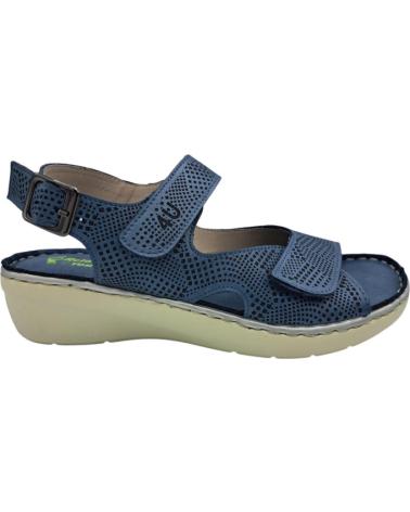 CALZADOMANIA SANDALIA PIEL PICADA AZUL