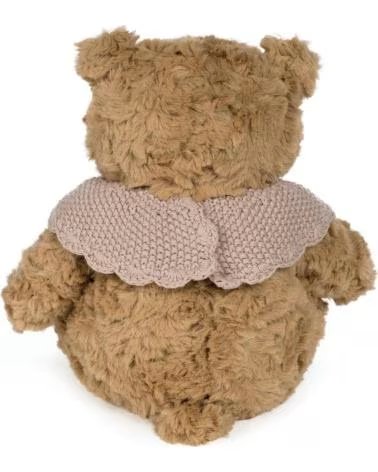 PASITO A PASITO URSO DE PELÚCIA CLÁSSICO COM GOLA DE RENDA ROSA