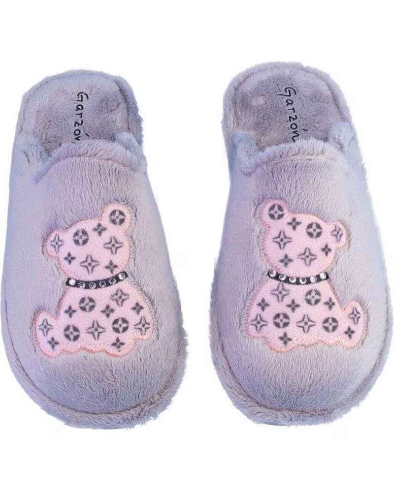 GARZON ZAPATILLAS DE CASA P482 275 CON DISEÑO DE OSO GRIS