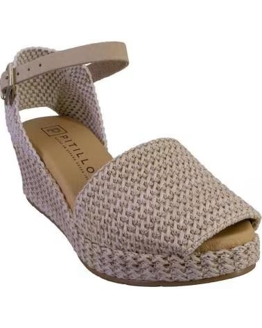 PITILLOS ESPADRILLAS PITILLOS 10560 CON ZEPPA E CHIUSURA CON FIBBIA BEIGE
