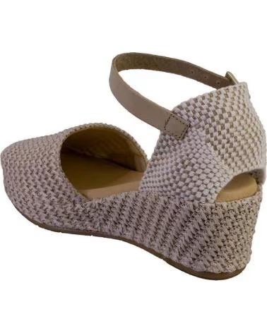 PITILLOS ESPADRILLAS PITILLOS 10560 CON ZEPPA E CHIUSURA CON FIBBIA BEIGE