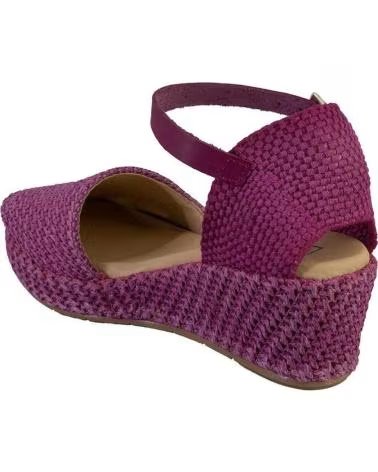 PITILLOS PITILLOS 10560 WEDGE ESPADRILLES WITH BUCKLE CLOSURE FUCSIA