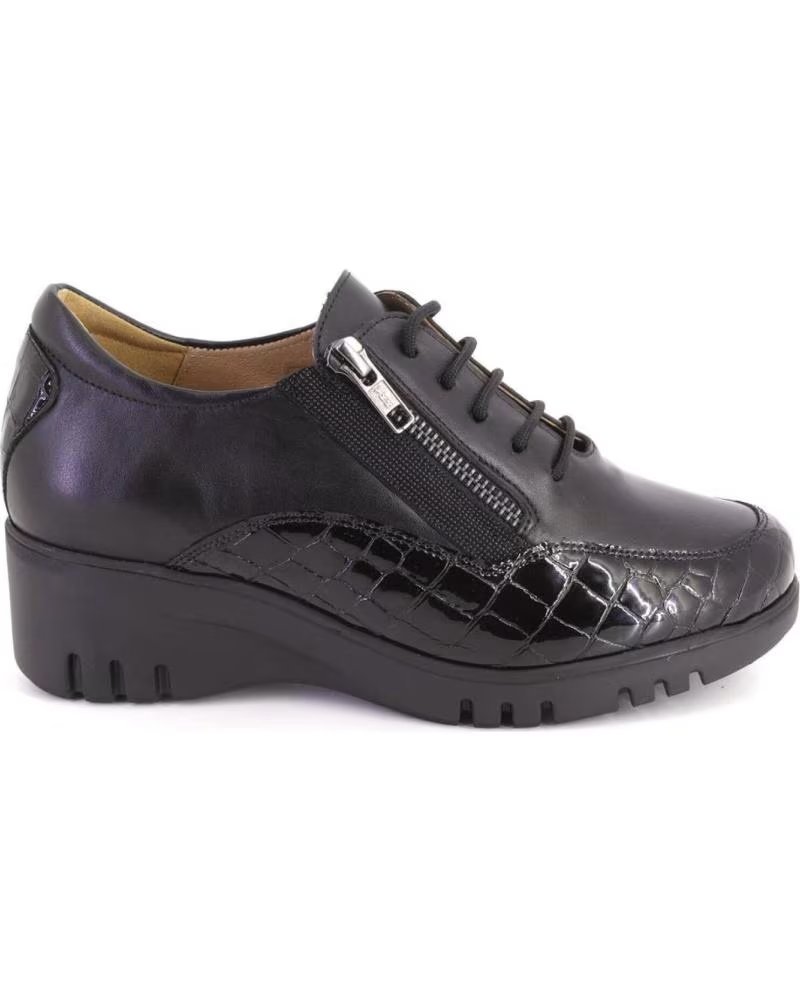 PIESANTO PIESANTO 215934 ZAPATOS DE PIEL CON CORDONES Y CREMALLERA NEGRO