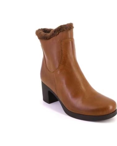 PITILLOS STIEFELETTEN 30105 AUS LEDER MIT PELZDETAIL CUERO
