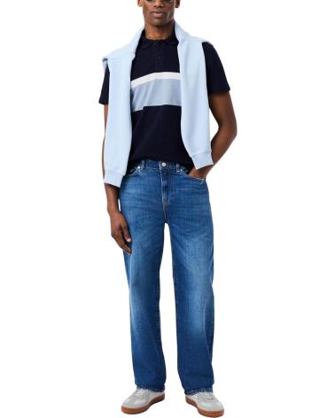 LACOSTE POLO DE MANGA CORTA CON FRANJAS EN CONTRASTE DH2706 AZUL MARINO