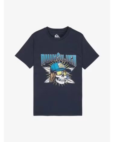QUICKSILVER Camiseta De Manga Corta Quiksilver Skull en azul para ninos AZUL MARINO