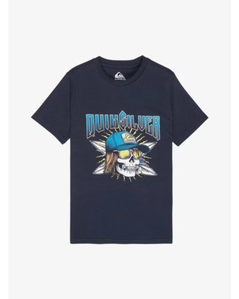 QUICKSILVER Camiseta De Manga Corta Quiksilver Skull en azul para ninos AZUL MARINO