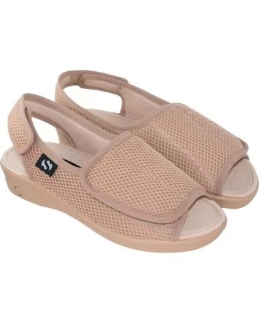 DEVALVERDE SANDALIA REJILLA ANCHO ESPECIAL 208 BEIGE