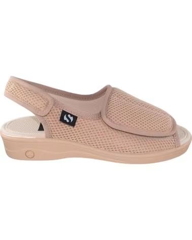 DEVALVERDE SANDALIA REJILLA ANCHO ESPECIAL 208 BEIGE