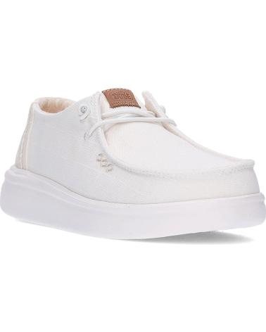 HEY DUDE ZAPATOS PARA MUJER 45274 WENDY RISE CHAMBRAY GRID WHITE