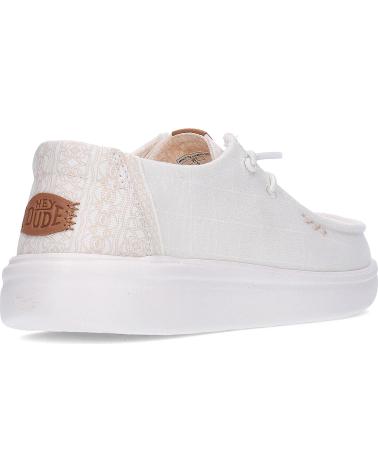 HEY DUDE ZAPATOS PARA MUJER 45274 WENDY RISE CHAMBRAY GRID WHITE