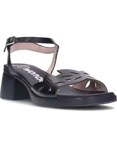 WONDERS SANDALIAS MUJER MODELO D2301 COLOR  NEGRO