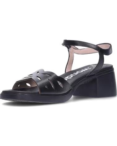 WONDERS SANDALIAS MUJER MODELO D2301 COLOR  NEGRO