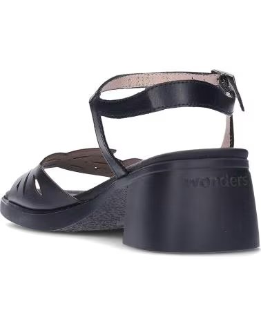 WONDERS SANDALIAS MUJER MODELO D2301 COLOR  NEGRO