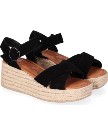 CHIKA10 SANDALIA PLATAFORMA CON CUÑA Y TIRAS CRUZADAS NEGRO-BLACK