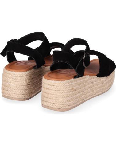 CHIKA10 SANDALIA PLATAFORMA CON CUÑA Y TIRAS CRUZADAS NEGRO-BLACK