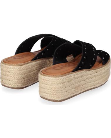 CHIKA10 SANDALIA PLATAFORMA CON TIRAS CRUZADAS Y TACHUELAS NEGRO-BLACK