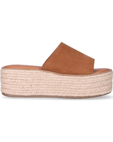 CHIKA10 SANDALIAS BONNA PLATAFORMA CON YUTE CUERO-TAN