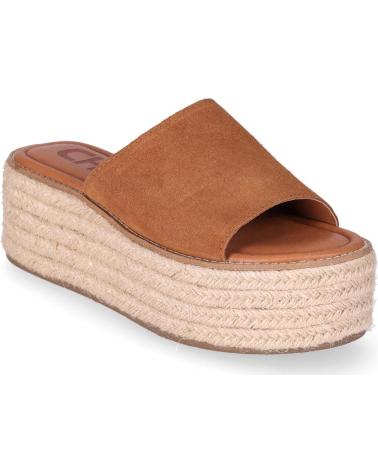 CHIKA10 SANDALIAS BONNA PLATAFORMA CON YUTE CUERO-TAN