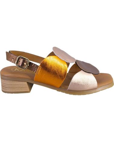 KAOLA 2684METAL SANDALIAS DE MUJER PLATINO PIEL BRONCE
