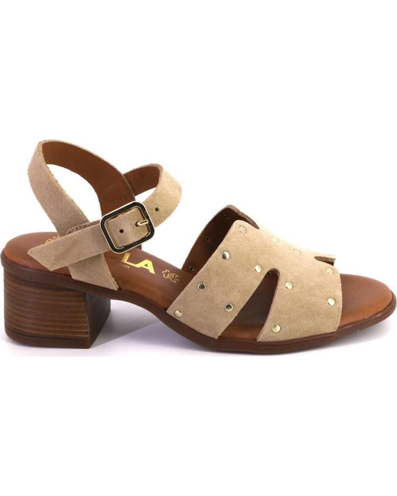 KAOLA 2736 SANDALIAS DE MUJER ANTE SERRAJE CAMEL