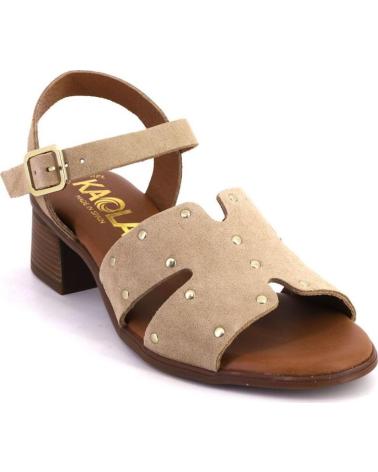 KAOLA 2736 SANDALIAS DE MUJER ANTE SERRAJE CAMEL