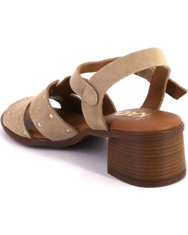 KAOLA 2736 SANDALIAS DE MUJER ANTE SERRAJE CAMEL
