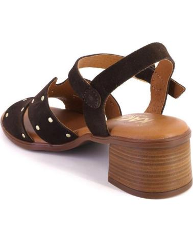 KAOLA 2736 SANDALIAS DE MUJER ANTE SERRAJE MARRON