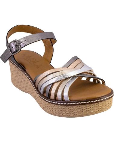 KAOLA 2655METAL SANDALIAS DE MUJER PIEL PLATINO