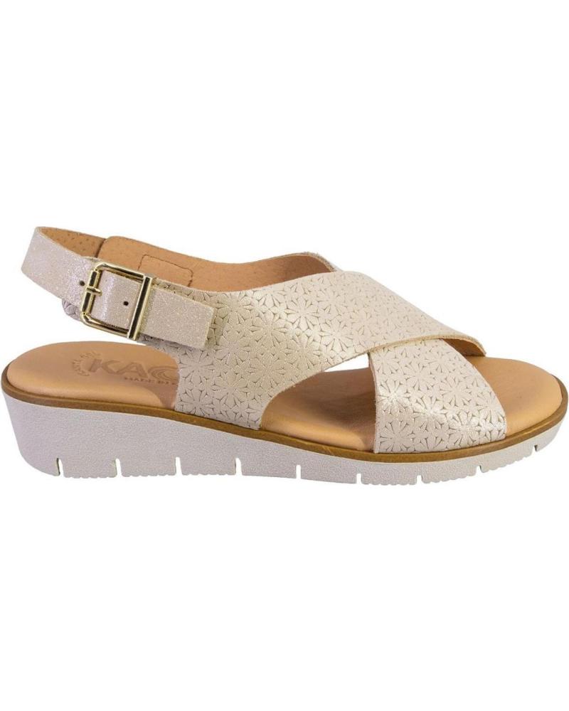 KAOLA 2275SABANA SANDALIAS DE MUJER PIEL PLATINO