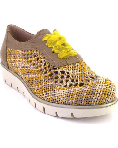 NIVAL I908603B ZAPATOS CON CORDONES DE MUJER MOSTAZA
